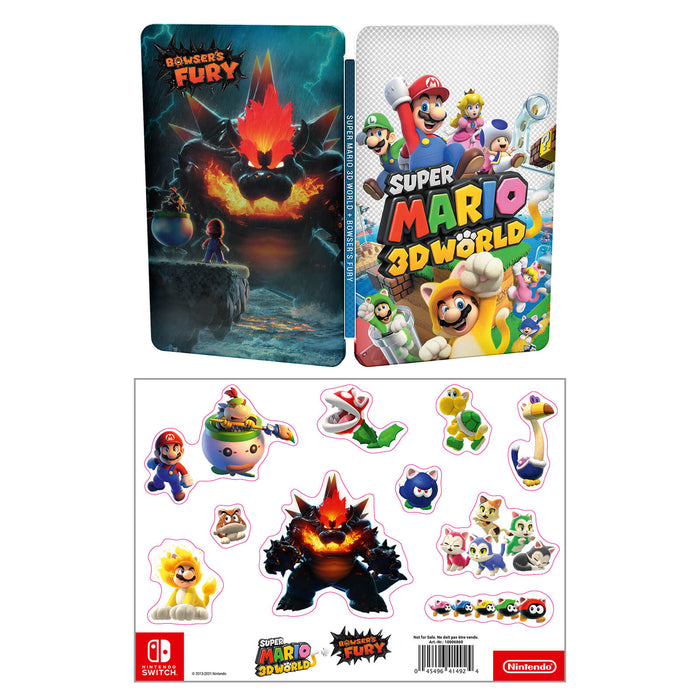 Super Mario 3D World + Bowser's Fury With FREE Steel Book (Switch)