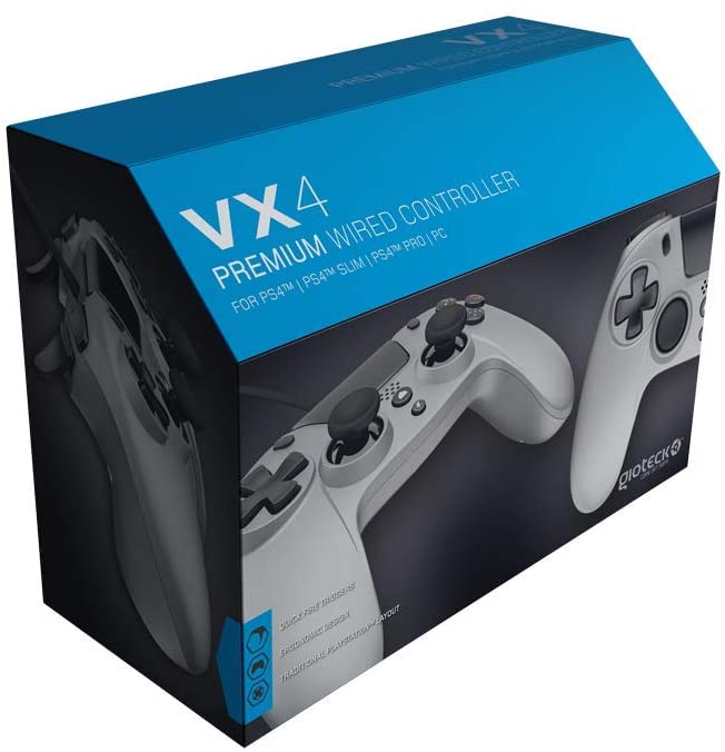 VX4 Premium Wired Controller Titanium Grey for PS4 & PC