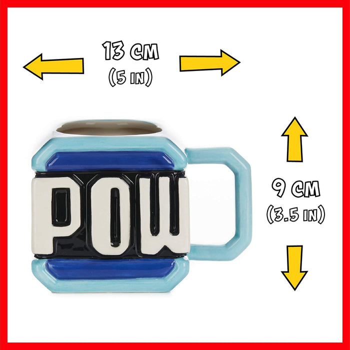 Paladone Super Mario Pow Block Coffee Mug-450ml-Officially Licensed Nintendo Merchandise, Ceramic