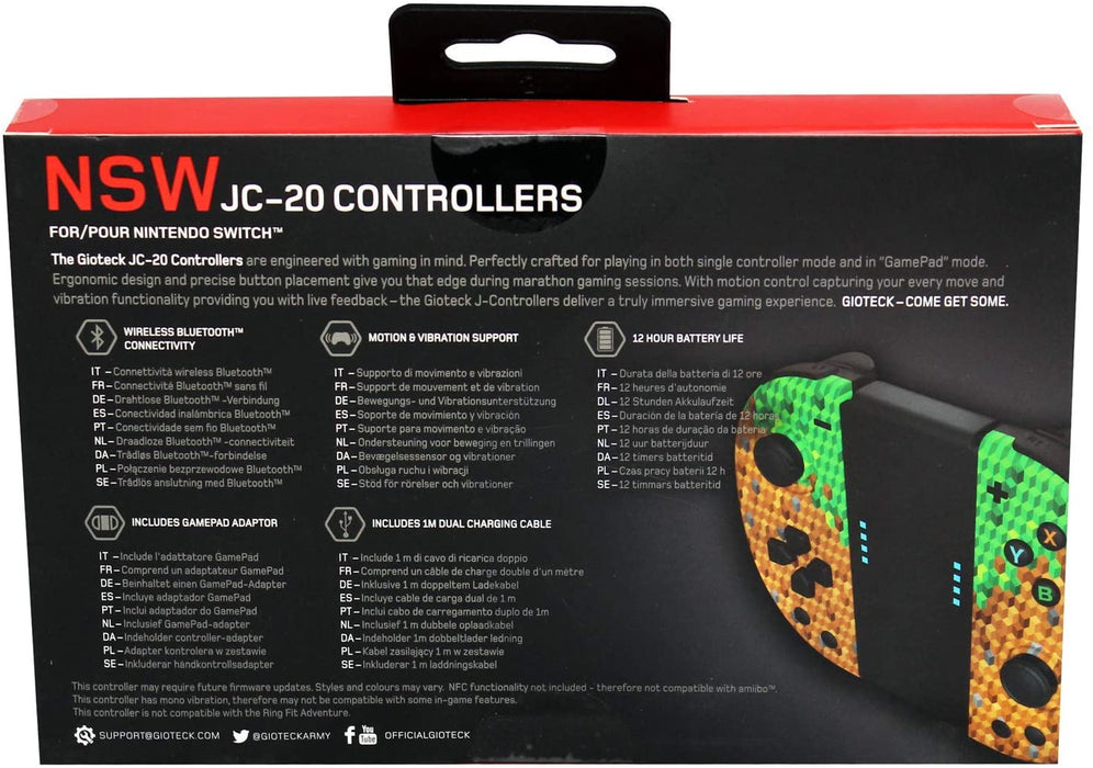 Gioteck JC-20 Gaming Controller For Nintendo Switch - Multi Colour