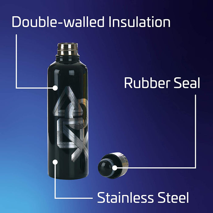 PlayStation Metal Water Bottle - 480ml Stainless Steel - Officially Licensed Product