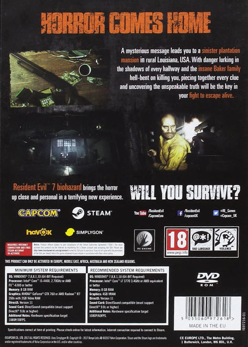 Resident Evil 7 Biohazard (PC)