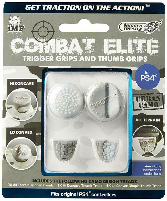 Trigger Treadz Combat Elite Thumb & Trigger Grips Pack - Urban Camo (Playstation 4)
