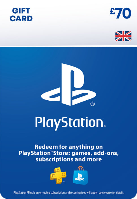 PlayStation Store Gift Card £70 | PSN UK Account (Digital Download)