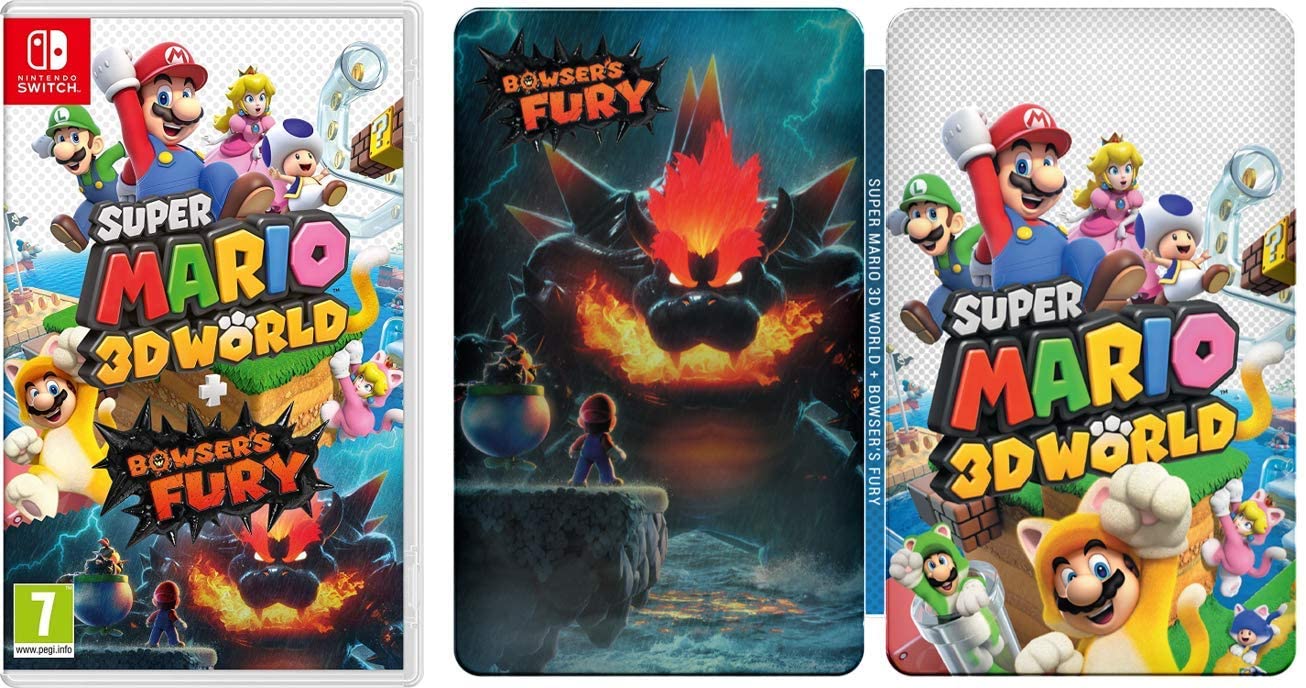 Super Mario 3D World + Bowser's Fury With FREE Steel Book (Switch)